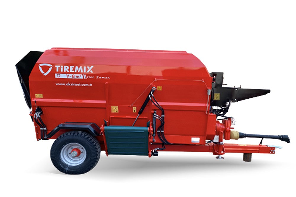 AK Ziraat | TIREMIX Y8M3 | 8m³ | Feed/Mixer Wagon | HorsePower 65 HP | For Tractor