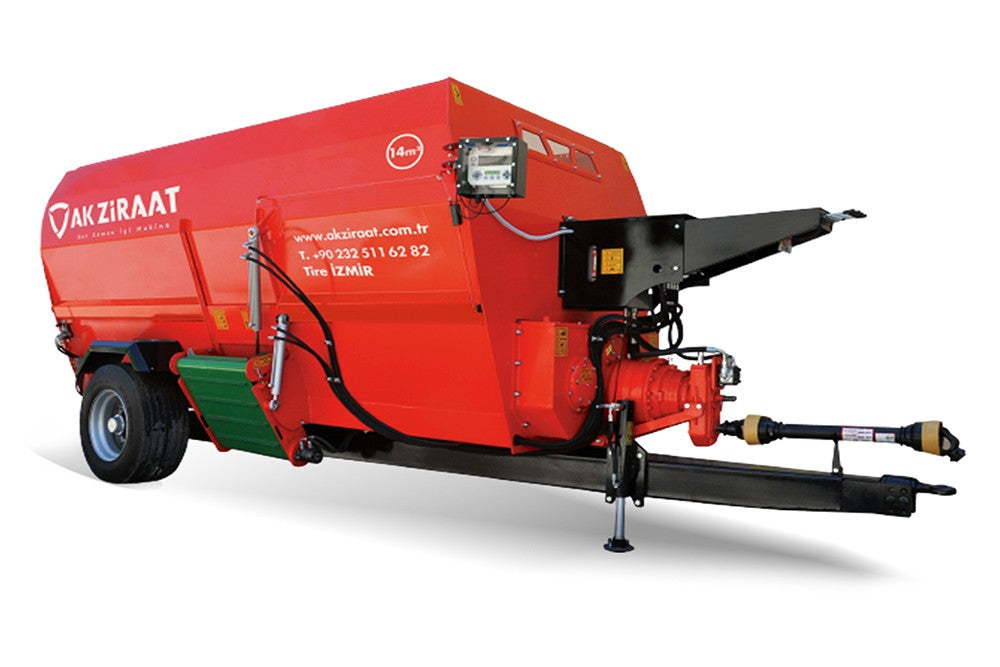 AK Ziraat | TIREMIX Y14M3 | 14m³ | Feed/Mixer Wagon | HorsePower 90 HP | For Tractor