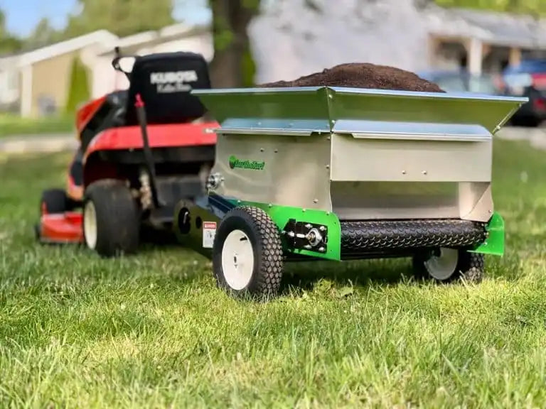Earth & Turf | MultiSpread | 65PT Pull Behind Topdresser | 44" Overall Width | 30" Spread Width | 12 HP Minimum | For Tractor & ATV Compatible