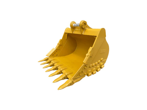 Bedrock Attachments Heavy-Duty Bucket & Adjuster GP | Model EB324CBHD-65-1.92 | Width 65-Inch | Capacity 1.92 CU M | Machine Size 24-30 Tons | For Excavators CAT 324