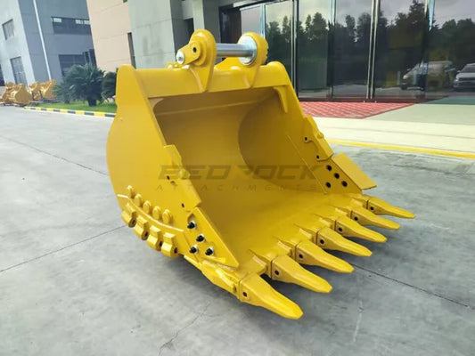Bedrock Attachments Heavy-Duty Bucket & Adjuster GP | Width 66-Inch | Capacity 2.12 CU M | Machine Size 30-40 Tons | For Excavators CAT 336