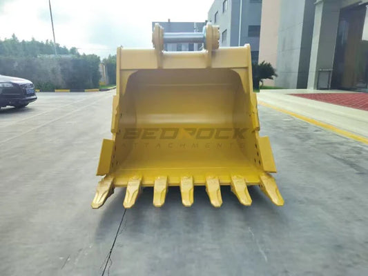 Bedrock Attachments Heavy-Duty Bucket & Adjuster GP | Model EB349TBHD-66-2.41 | Width 66-Inch | Capacity 2.41 CU M | Machine Size 45-55 Tons | For Excavators CAT 349