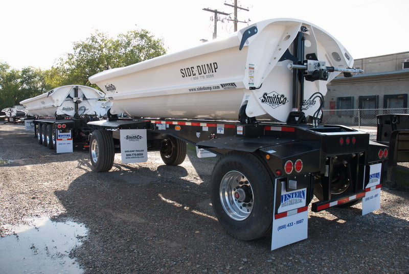 SmithCo | 10-Axle Train (4-2) Side Dump Trailer | 81' Length | 35.4 Cubic Yards Capacity | 102" Width | For High-Capacity Hauling & Precision Dumping