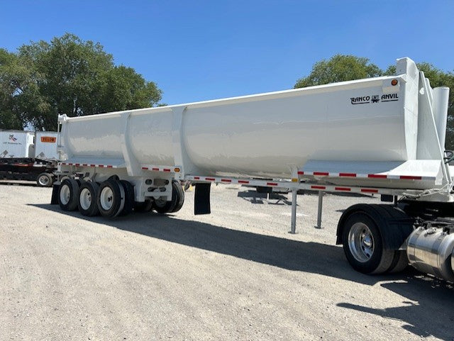 Ranco | ED45-38-3 End Dump Trailer | 38' Length | 45 Cubic Yard Capacity | 102" Width | USED | For Bulk Material & Heavy-Duty Hauling