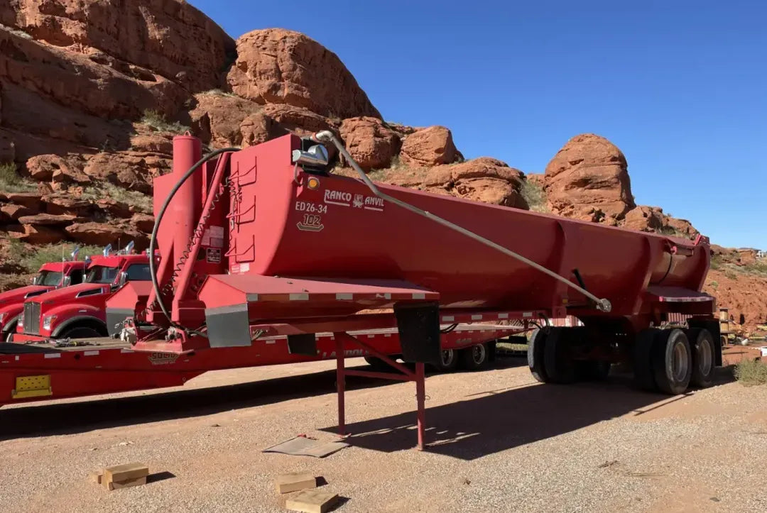 Ranco | ED26-34 Anvil End Dump Trailer | 34' Length | High-Capacity Tub | 102" Width | USED | For Bulk Hauling & Construction Applications