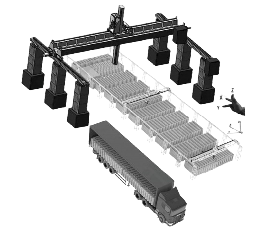 Wolfpack 3DCP | HACKER Stationary | 10m Width | Up to 50m Y-axis | Up to 500mm/s Speed | Multi-Nozzle Cement Flow | For Factory & Prefab Production