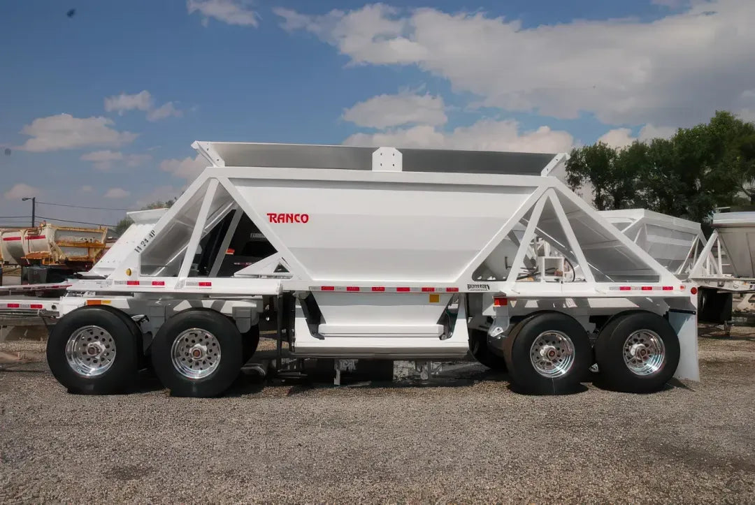 RANCO | LW21-40-3 + 14-24-4P Bottom Dump Trailer Train | 40' Lead Trailer & 14' Pup Trailer | 35 cu. yd. Capacity | For Precision Aggregate Hauling