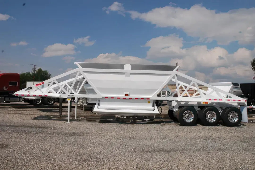 RANCO | LW21-40-3 + 14-24-4P Bottom Dump Trailer Train | 40' Lead Trailer & 14' Pup Trailer | 35 cu. yd. Capacity | For Precision Aggregate Hauling