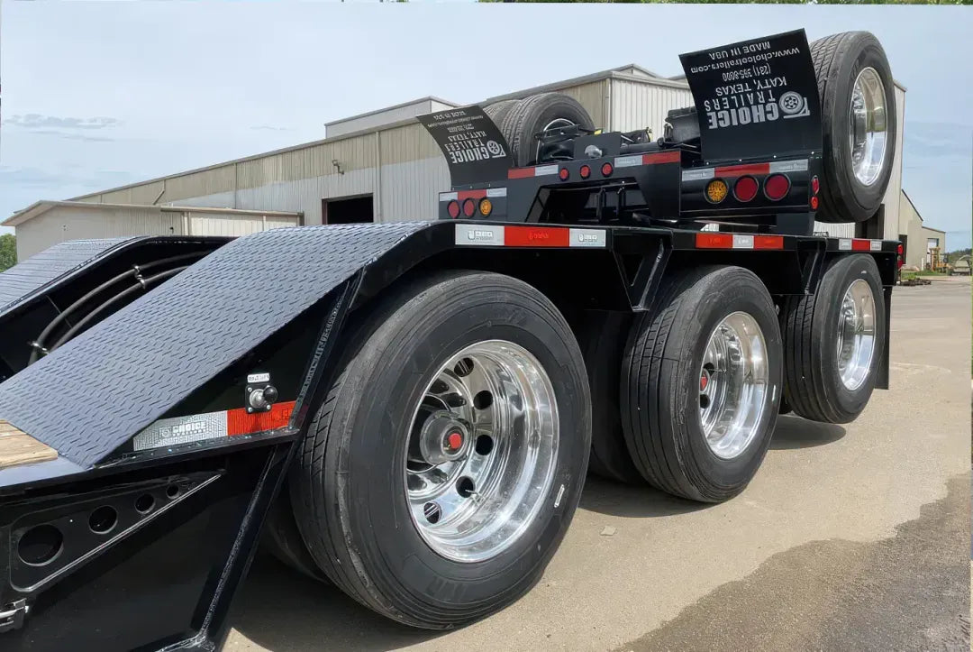 Choice | 355NG Lowboy Trailer w/Flip Axle | 53' Length | 110,000 lbs Capacity | 102" Width | For Semi Trucks & Oversized Equipment