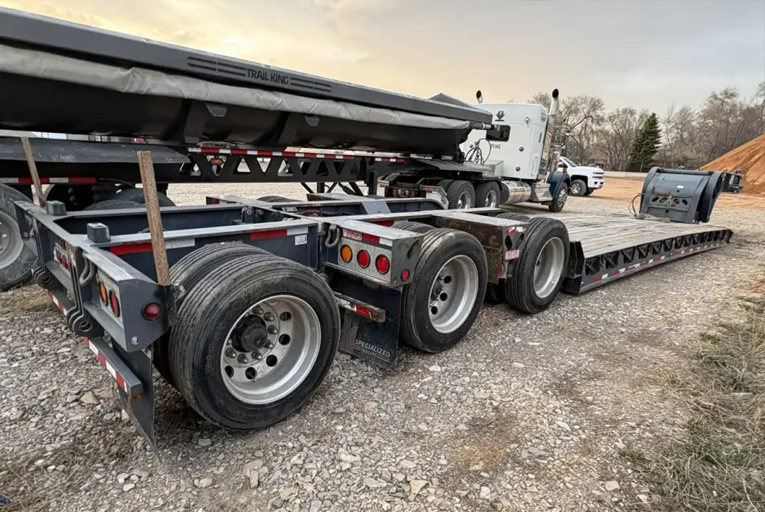 XL Specialized | 110HDG Trailer Package | 2015 XL 110HDG + 24FA + 60JPS | 46'8" Main Trailer Length | 110,000 lbs Capacity | 102" Wide | USED | For Semi Trucks & Extreme Duty Loads