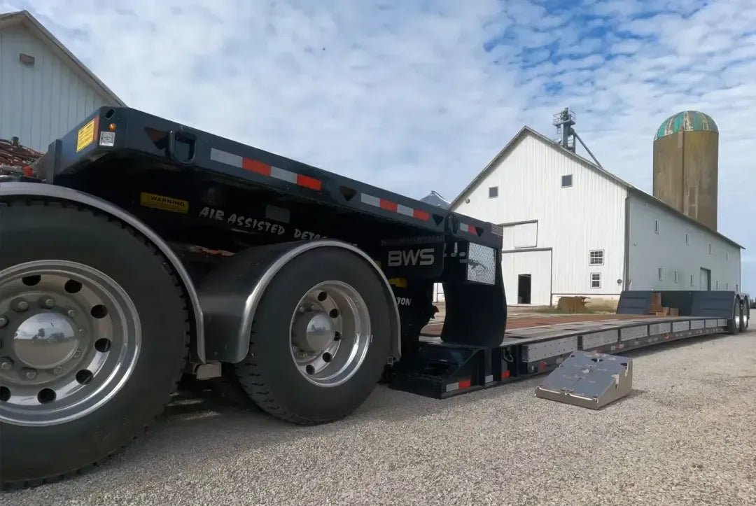 BWS | 2024 ADG Lowboy Trailer | 35ADG2X53 AGLP | 52'11" Length | Dual 25,000 lbs Axles | 102" Wide | USED | For Semi Trucks & Heavy Equipment Transport
