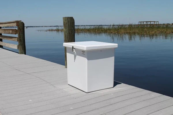 RIO MARINE CUSTOMS | Sea Line Dock Box | Model SLDB20 | 23" W x 25" H x 21" D | Standard Duty | Lightweight Storage | Universal Dock