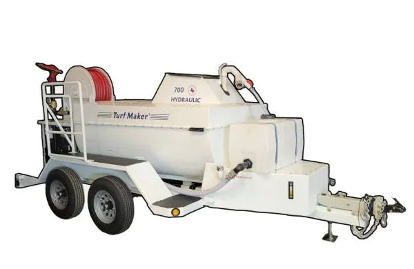 TurfMaker Hydroseeder | Model 700 (Diesel Engine) | Total Capacity 700 Gallons | Skid Frame Width 47" | Double Axle Trailer Option