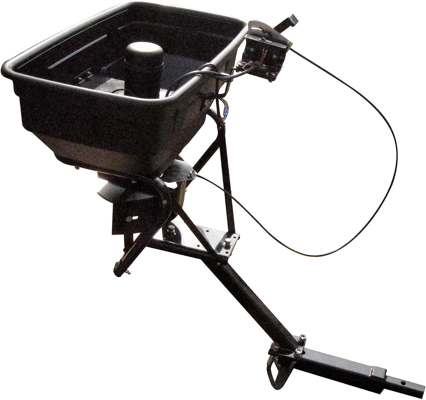 Field Tuff 125 lb. Receiver Mount Spreader – 12V | Towing Power 15–25 HP | For ATVs, UTVs & Tractor