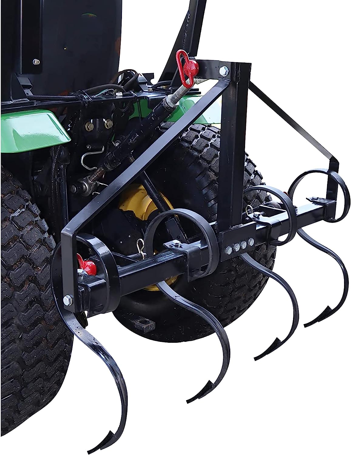 Field Tuff 3pt Garden Bedder/Hiller – 4pc Shank Attachment with S-Tines and Shovels | Horsepower 18–30 HP | For Tractors
