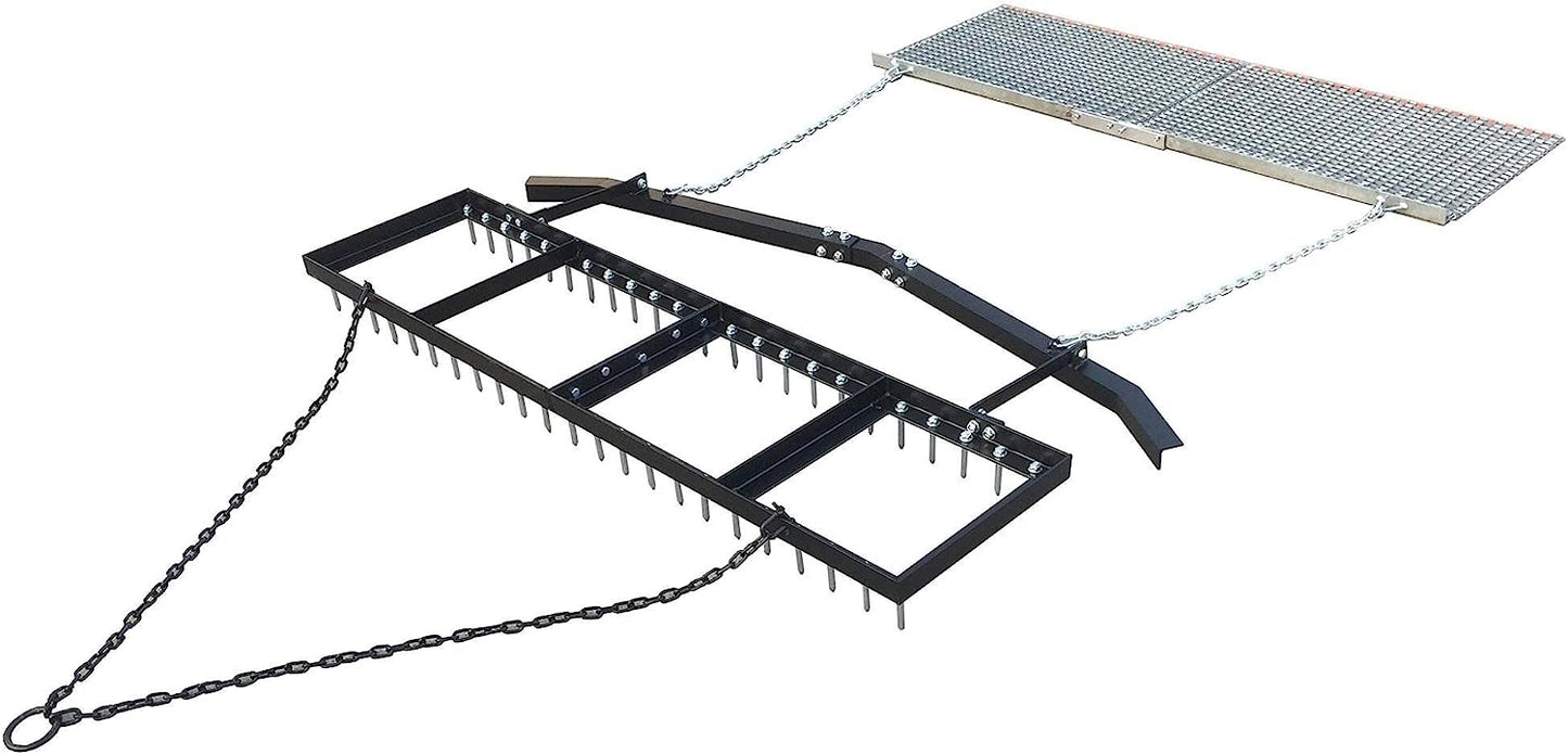 Field Tuff 6' Spike Drag W/Leveling Bar and Drag Mat YTF-618SDLBDM | Pull Type | For ATVs, UTVs, and Utility Tractors
