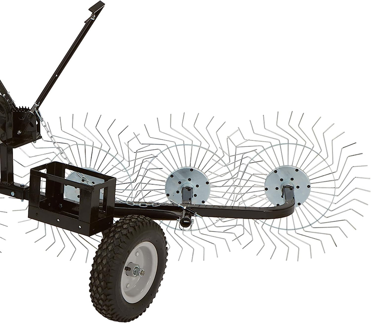 Field Tuff 55" Straight-Line Acreage Rake – 6 Tine Reels, Tow-Behind Attachment | Horsepower 12–25 HP | For Tractors