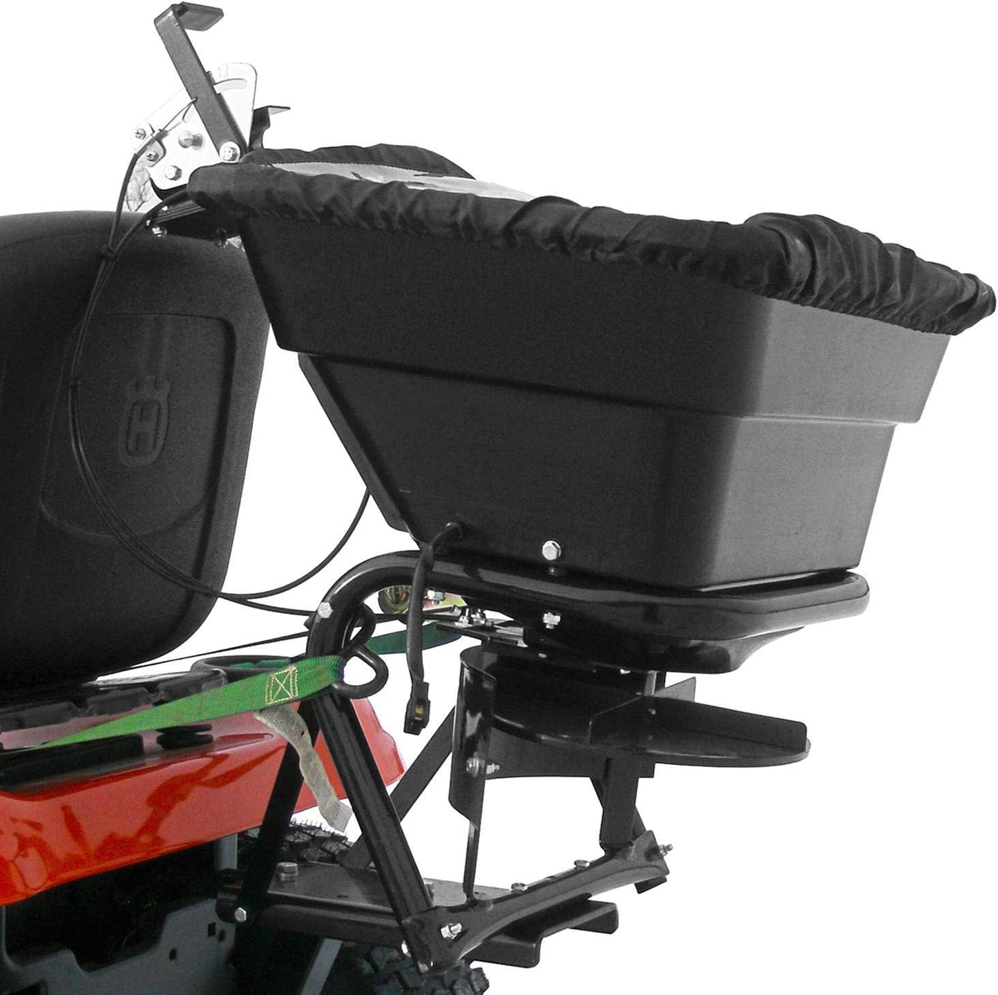 Field Tuff 80 lb. Lawn Tractor Spreader – Model AS-80LT12 | Horsepower 15–25 HP / 350cc+ | For Tractors