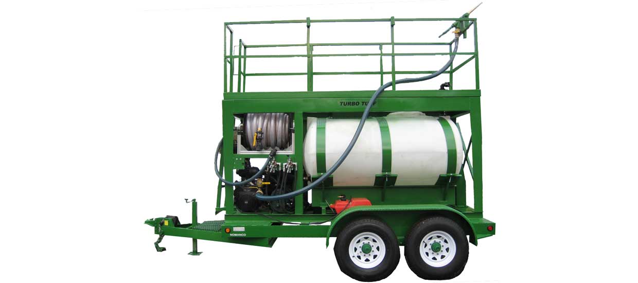 Turbo Turf  Hydroseeder | Model HM-750-HARV & HM-750-HARV-P | Width 75" | Capacity 750 Gallons | Engine Horsepower 27 HP | For Residential, Commercial & Erosion Control Applications