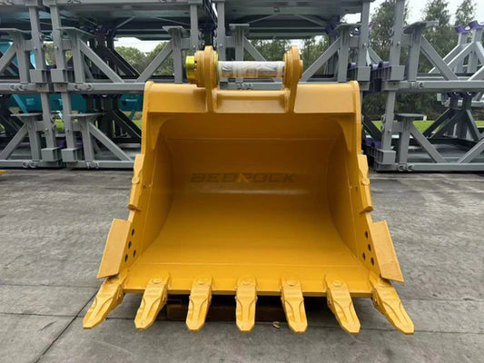 Bedrock Attachments Heavy-Duty Rock Bucket | Model EB350UBHD-73-3.2-7T | Width 73-Inch | Capacity 3.2 CU M | Machine Size 35-50 Tons | For Excavators CAT 350