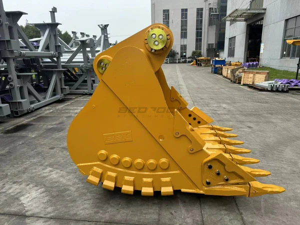 Bedrock Attachments Heavy-Duty Rock Bucket | Model EB350UBHD-73-3.2-7T | Width 73-Inch | Capacity 3.2 CU M | Machine Size 35-50 Tons | For Excavators CAT 350