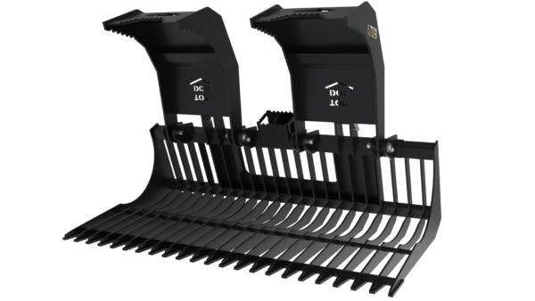 Top Dog Attachments HD Brush Bucket with Grapple | Width 68" to 82" | Weight 937 to 1065 lbs | Oil Flow Range 15 to 25 GPM | For Skid Steer