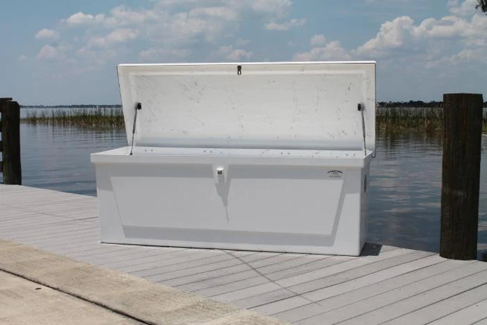RIO MARINE CUSTOMS | Dock Box | Model CM07 | 75" W x 26" H x 27" D | Heavy-Duty Storage | For Marine Storage