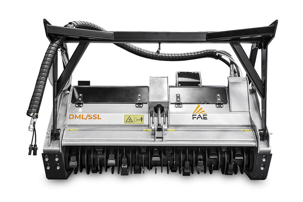 FAE | DML/SSL VT & BL & SONIC & BL/SONIC Forestry Mulcher | Models 150 To 175 | Width 58" to 67.7" | Hydraulic Flow 60–125 | For Skid Steer Loaders