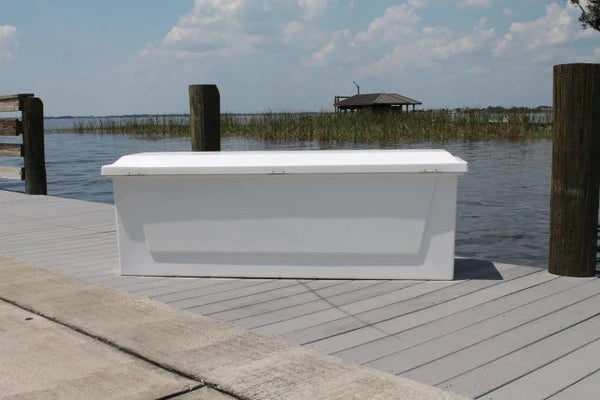 RIO MARINE CUSTOMS | Dock Box | Model CM071-S | 71" W x 24" H x 22" D | Heavy Duty Construction | For Marine Storage