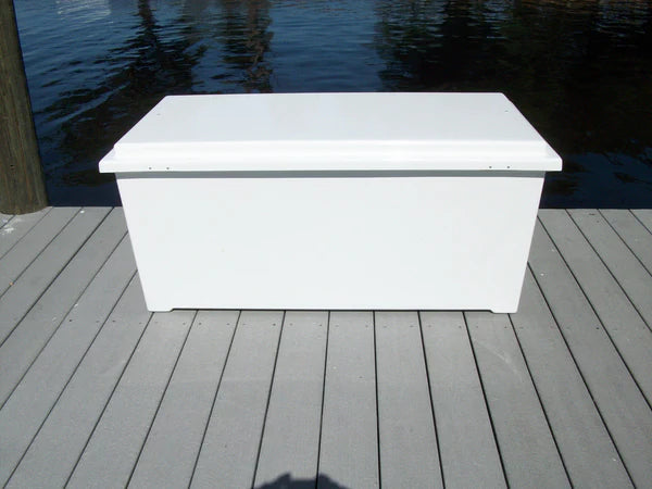RIO MARINE CUSTOMS | Sea Line Dock Box | Model SLDB50 | 51" W x 27" H x 24" D | Lightweight Build | Affordable Marine Storage Solution