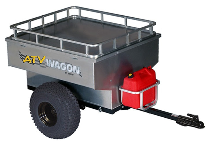 Bosski | Trailer | Model 800 Aluminum ATV | Overall Dimensions 47” W x 89” L x 44” H | Cargo Volume 45 Cubic Feet | GVWR 800 lbs | Horsepower 25 To 40 HP | For ATV & UTV