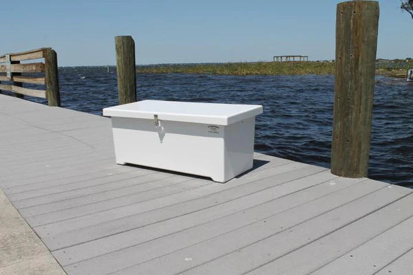 RIO MARINE CUSTOMS | Sea Line Dock Box | Model SLDB40 | 39" W x 16" H x 18" D | Standard Duty | Lightweight Storage | Universal Dock
