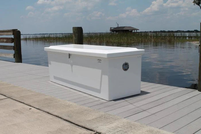 RIO MARINE CUSTOMS | Dock Box | Model CM07 | 75" W x 26" H x 27" D | Heavy-Duty Storage | For Marine Storage