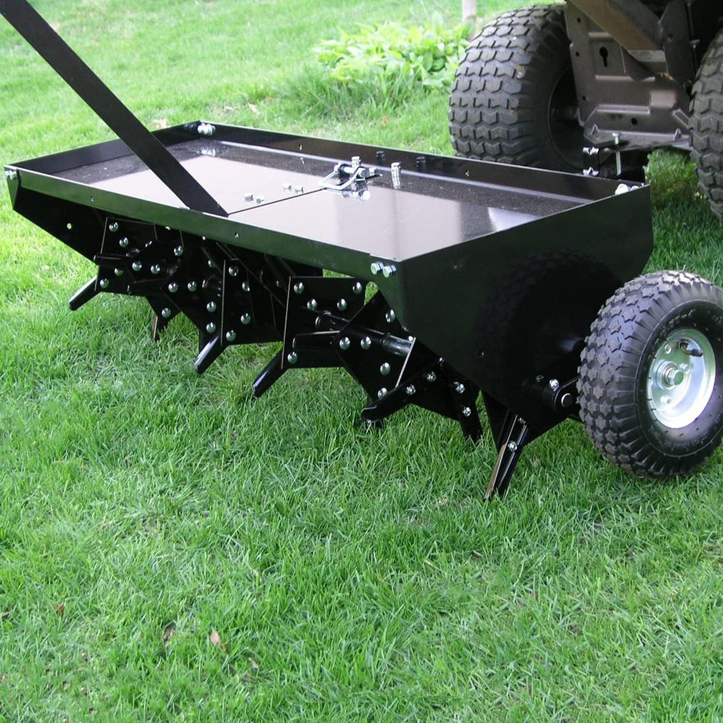 Field Tuff 48" Wide Plug-Style Aerator – 32 Coring Plugs, Tow-Behind Design | Horsepower 16+ HP | For ATVs, UTVs & Lawn Tractors