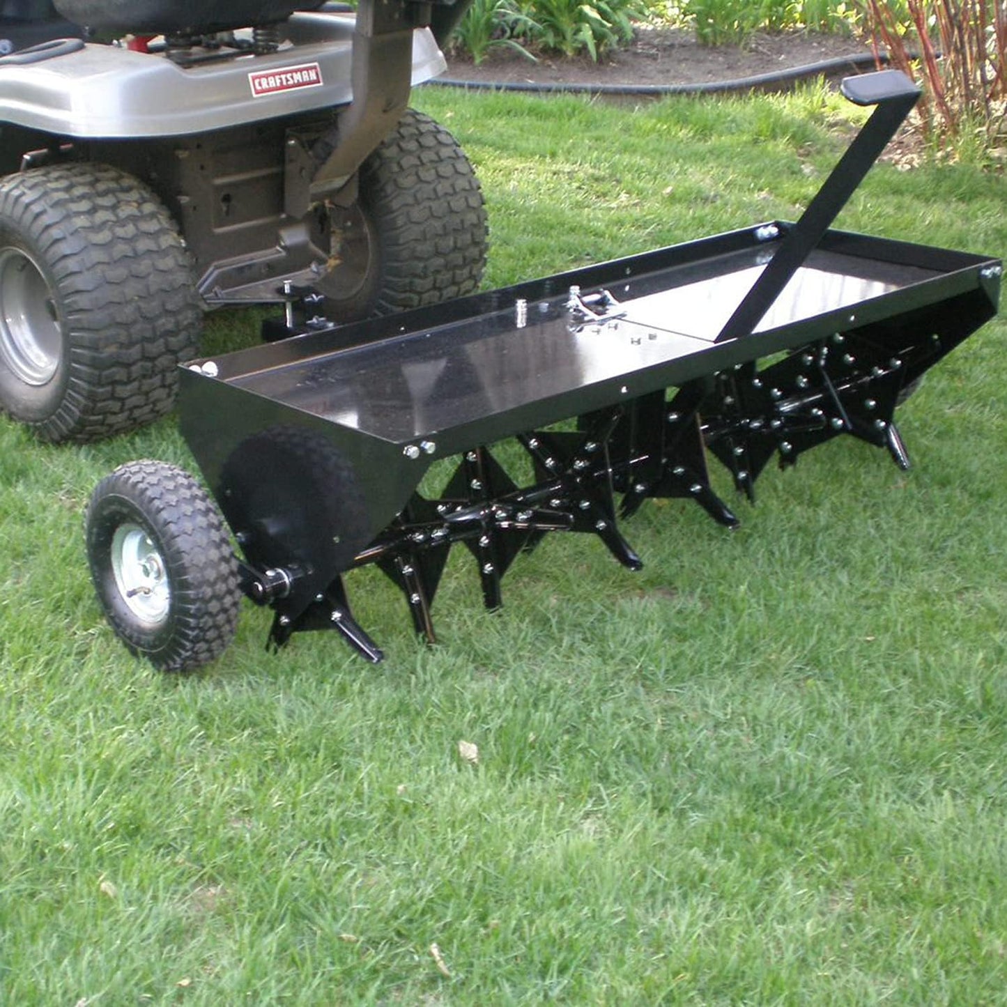 Field Tuff 48" Wide Plug-Style Aerator – 32 Coring Plugs, Tow-Behind Design | Horsepower 16+ HP | For ATVs, UTVs & Lawn Tractors