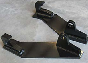 Worksaver | Weld-On Adapter Plate | Model 832540, 832625, 832630 & 832790 | 5/16"–3/8" Steel | Skid Steer & Euro/Global Mounts | Horsepower 45 To 75 HP | For Tractors