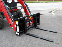 Worksaver | Pallet Fork | Model 832520, 833300 & 833350 | Width 36" to 42" Forks | Load Capacity 1,250 lbs To 2,400 lbs | Skid Steer Mount | Horsepower 20 HP To 50 HP | For Tractors