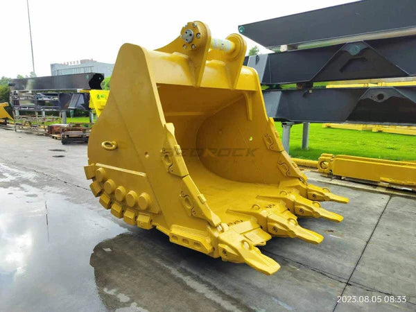 Bedrock Attachments Extreme Service Rock Bucket & Adjuster GP | Model EB374WB2XD-83-4.6 | Width 83-Inch | Capacity 4.62 CU M | Machine Size 70-90 Tons | For Excavators CAT 374