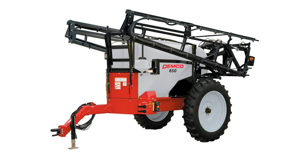 Demco | Big Wheel 50 Series Sprayer | Models 850 & 1050 Gallon | Hydraulic Front Fold Boom 45', 60' & 66' | Horsepower 120 To 200 HP | For Tractors