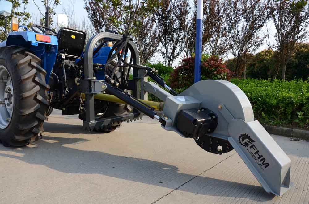 Farmer Helper | 2-Way Hydraulic Stump Grinder | Model FH-SG24-PRO | 24" Cutting Wheel | Dual Direction Carbide Teeth | Horsepower 30 To 50 HP | For Tractors