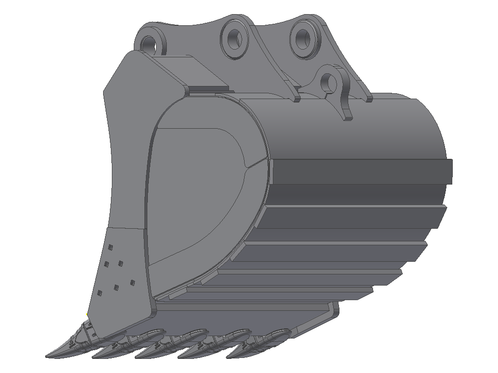 TAG Rock Bucket | Severe Duty High-Capacity | 2½" To 3" Lip | 42" To 100" Width | Bucket Weight 7,825 To 18,295 lbs | 65 To 80 Ton | For Excavators