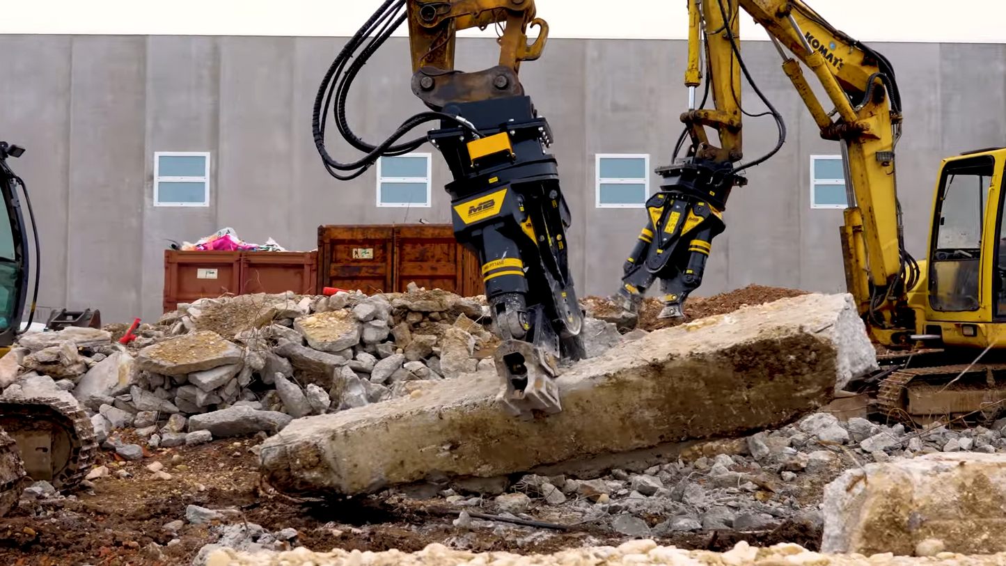 MB Crusher Demolition Pulverizer | Model MB-PT1150 | Jaws Width 25" | Machine Size 12–19 Tons | For Excavators