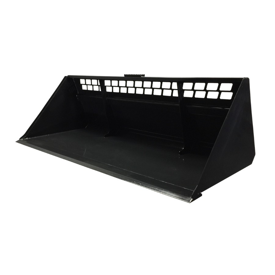 STOUT | Heavy Duty Single Edge Snow Bucket | 72", 84", & 96" Widths | Capacity Up to 1.22 yd³ | 45–65 HP (34–48 kW) | For Skid Steers