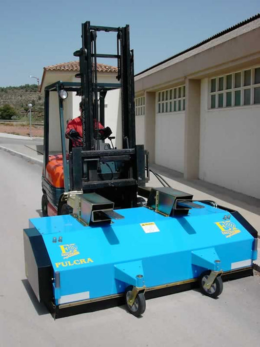 EI Attachments Broom Bucket | 60"-98" Working Width| For Forklift