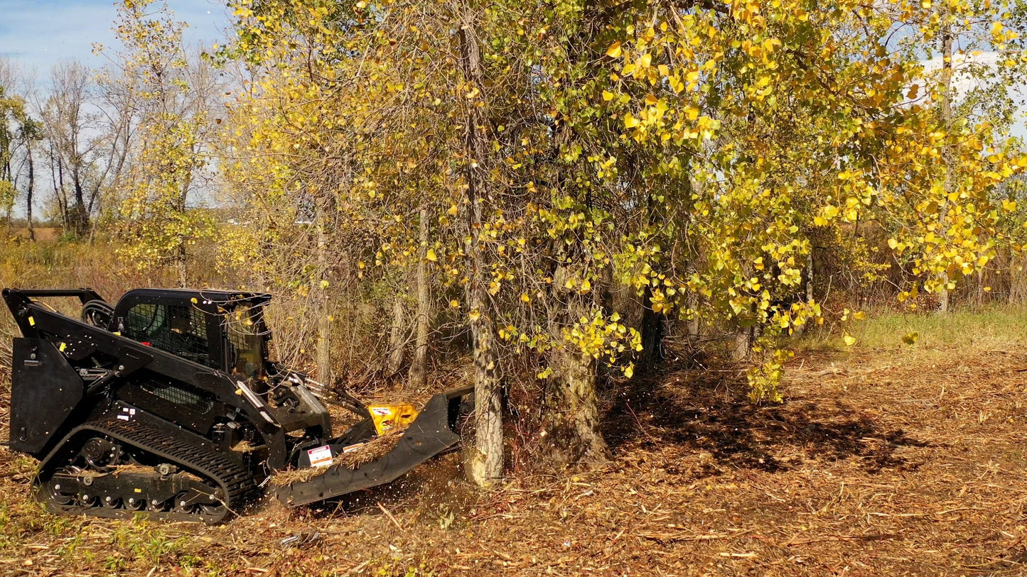 Erskine Industrial Direct Drive Heavy Duty Brush Mower | Model BM-72HD | Overall Width 77" inches | Flow Rate 30-42 GPM | For Skid Steer