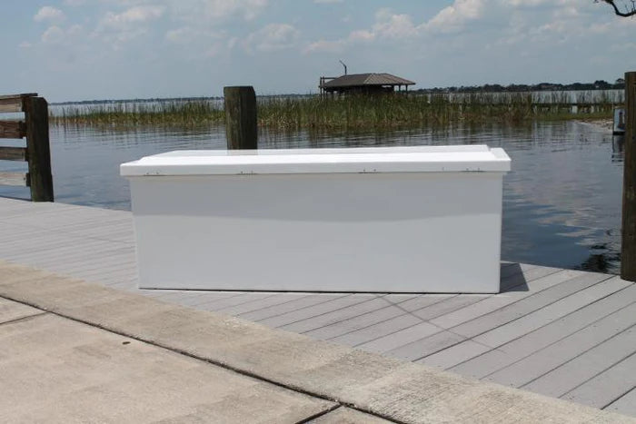 RIO MARINE CUSTOMS | Dock Box | Model CM07 | 75" W x 26" H x 27" D | Heavy-Duty Storage | For Marine Storage