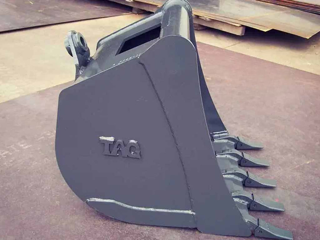 TAG Dirt Bucket 3" T-Pin | Heavy Duty High-Capacity QC38 Interface | 24"–48" Width | 845–1,295 lbs | 16–20 Ton | For Excavators