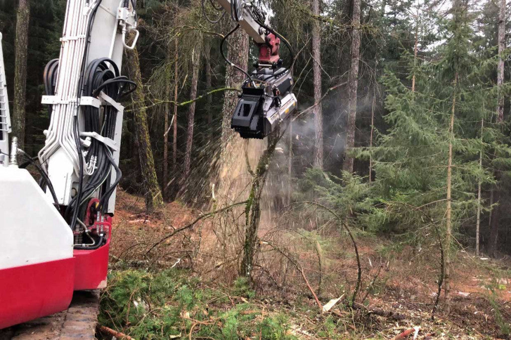 FAE | BL2/EX VT & SONIC Forestry Mulcher | Models 100 & 125 | Width 39" & 49" | Bite Limiter Rotor | Machine Size 8–14 T | For Excavators