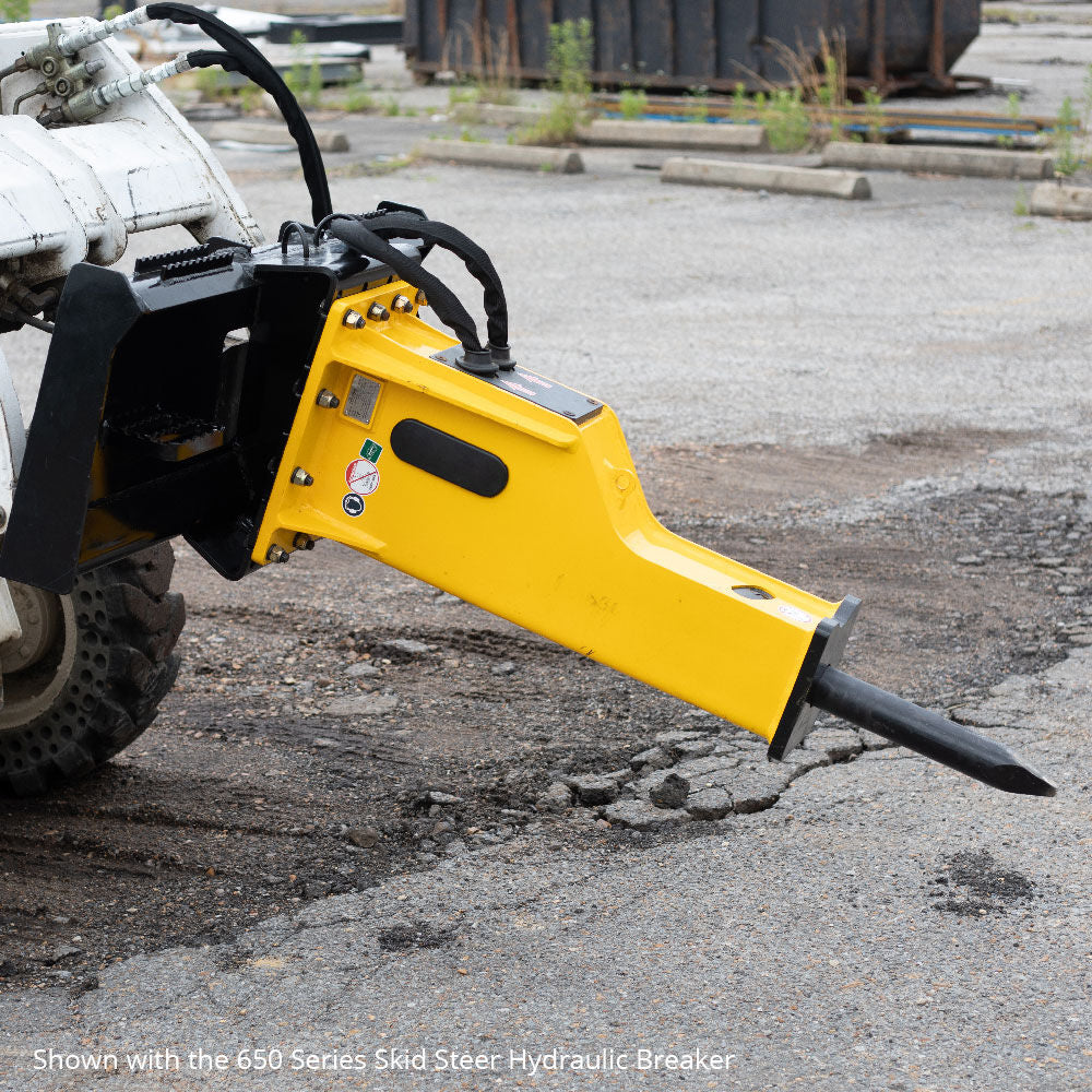 Utilitough Skid Steer Hydraulic Breaker | Model 225, 500, 650, 850 & 1000 Series | For Skid Steer