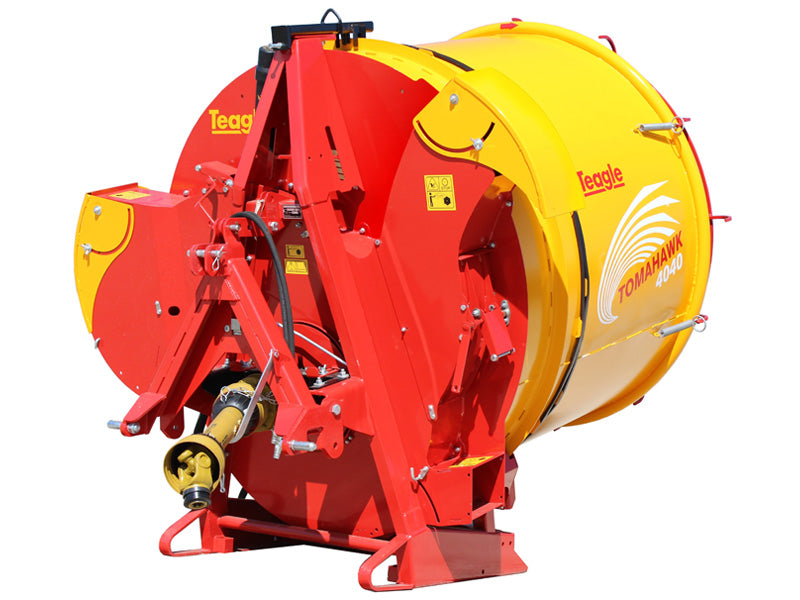 Teagle | Tomahawk Bale Blower | Model T5050 | Drum Diameter 72" | Bale Capacity up to 60" | Horsepower 80 HP | For Tractors
